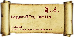Mogyorósy Attila névjegykártya