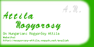 attila mogyorosy business card