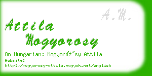 attila mogyorosy business card